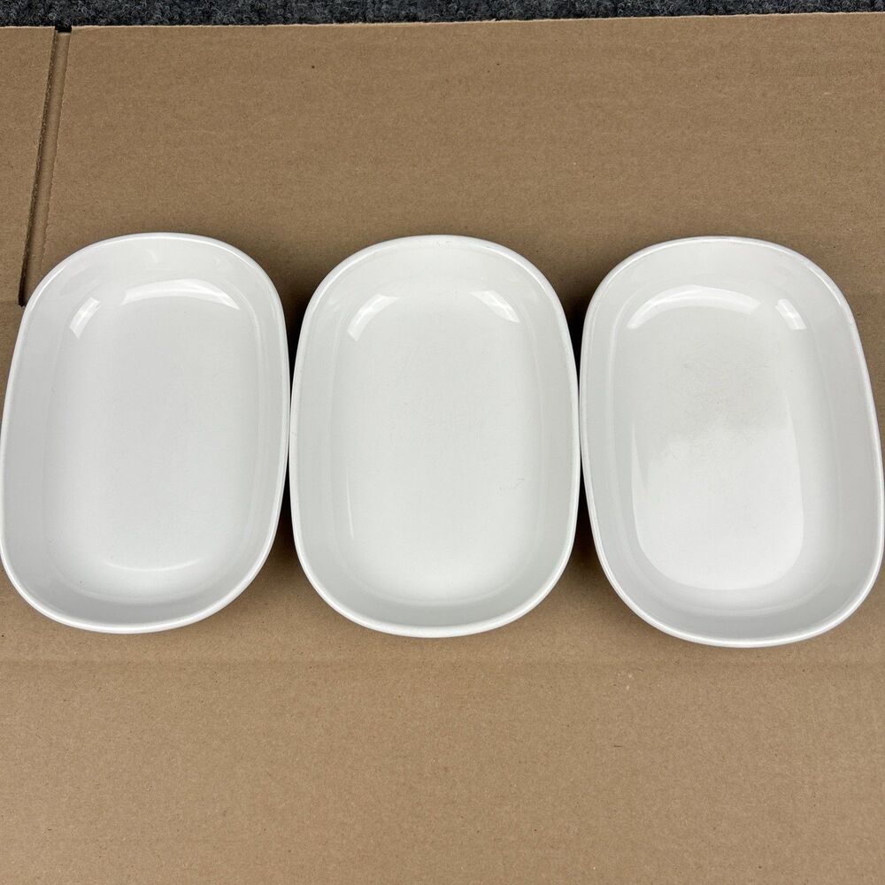 Corning Ware Set Of 3 Sidekick Dishes White Coupe P-140-B, 7x5" Baking Dish~USA